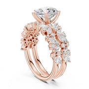 Floral & Round Diamond Cluster Ring – 3.70 CTW