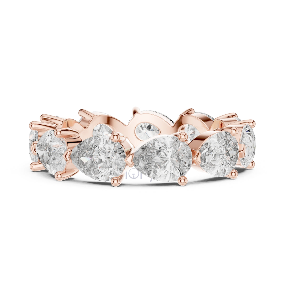Pear Cut Diamond Eternity Band Ring