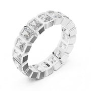 Radiant Cut Diamond Bezel-Set Eternity Band