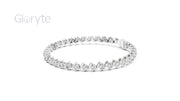 Wave-Design Diamond Tennis Bracelet 2.90mm