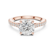 Diamond Solitaire Ring with Side Accents