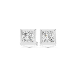 Elegant Bezel Diamond Stud Earrings