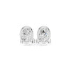 Oval Cut Diamond Stud Earrings – Bezel Set in Silver, 10K & 14K Gold