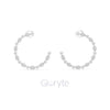 Round Diamond Hoop Earrings in Marquise-Style Bezels – Lab-Grown / Moissanite
