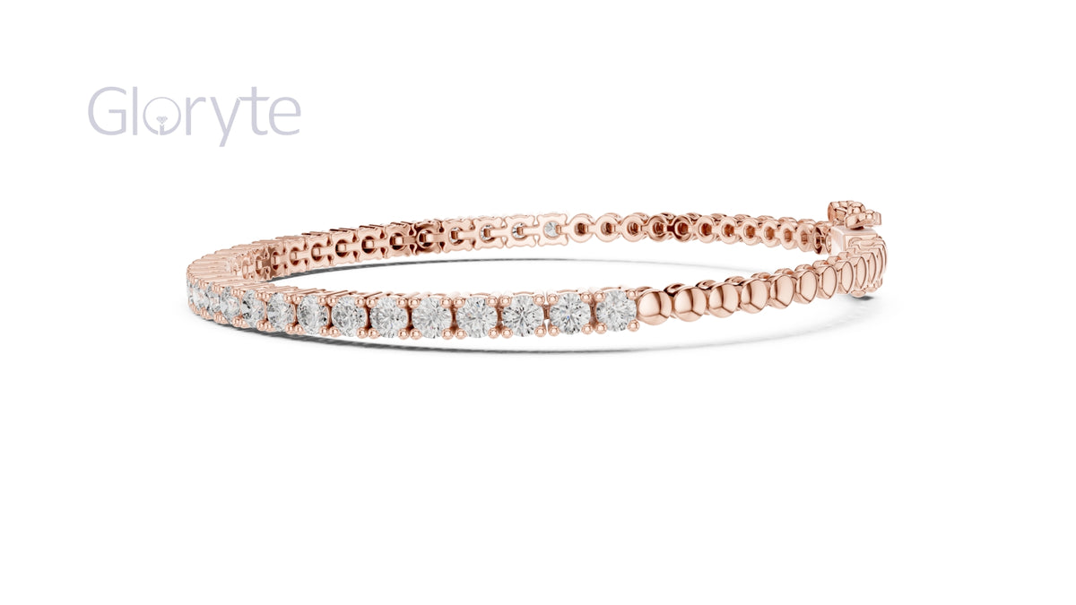 Round Cut Diamond Half Tennis Bracelet 2.50mm
