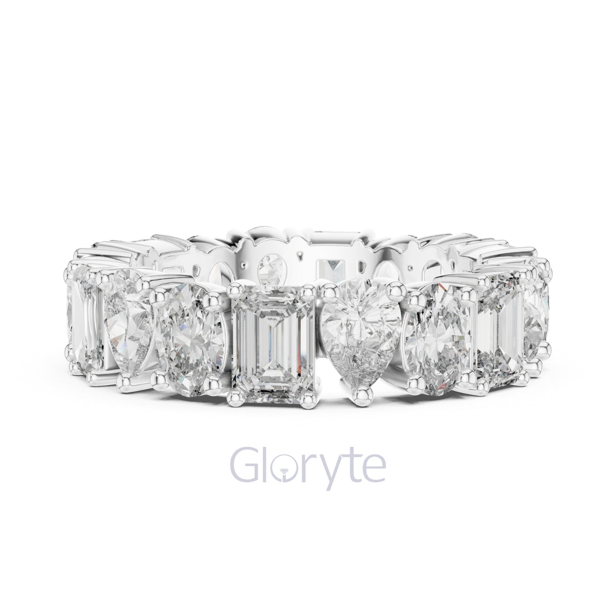 Emerald, Pear & Oval Cut Diamond Eternity Band – Full Circle Brilliance