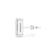 Baguette Diamond Stud Earrings