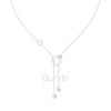 Interlocking Circle Drop Diamond Necklace