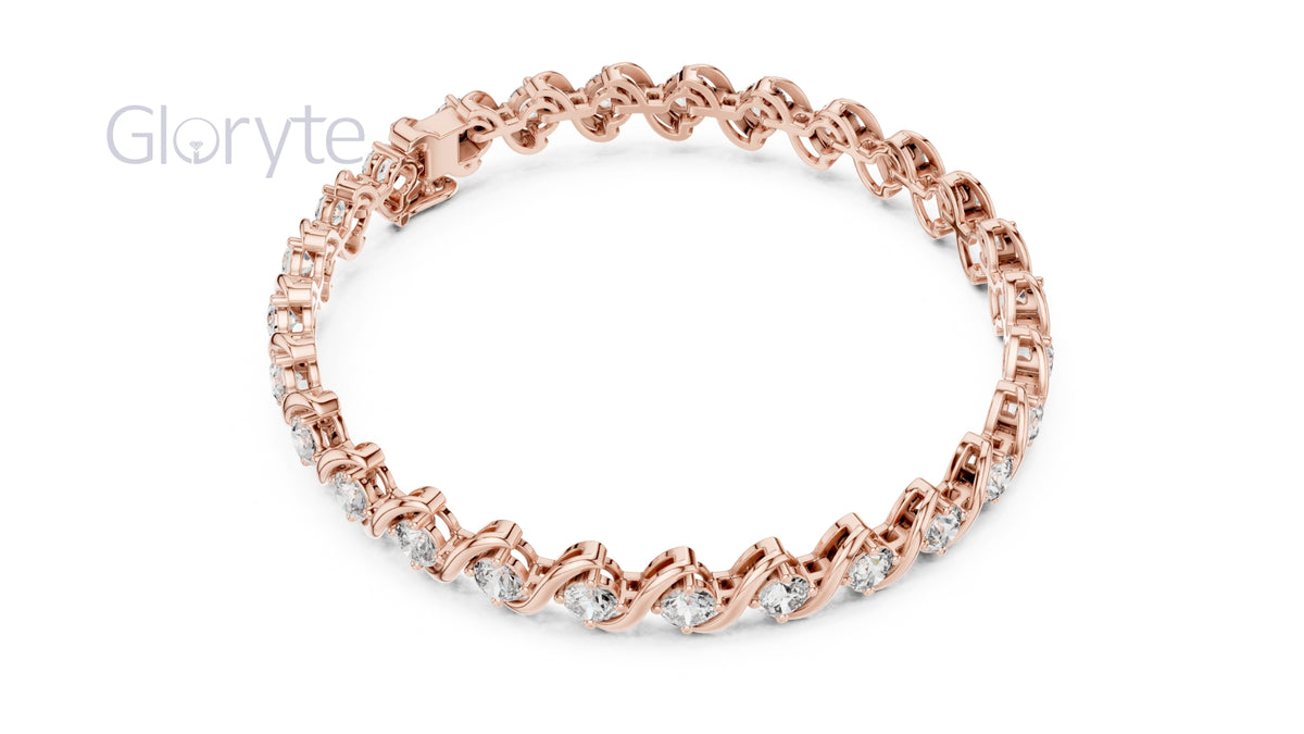 Diamond Wave Tennis Bracelet 3.80mm