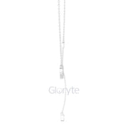 Diamond Heart Drop Pendant Necklace with Accent Chain – Includes Chain