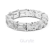 Emerald & Round Diamond Eternity Band