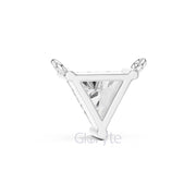 Triangle Solitaire Diamond Pendant Necklace