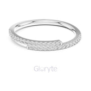Double Row Petite Diamond Wedding Band