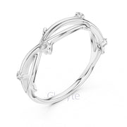 Nature-Inspired Vine Diamond Band