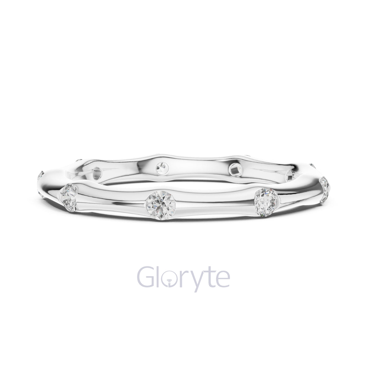 Bezel Set Diamond Stackable Ring