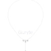 Baguette Cluster Drop Diamond Necklace