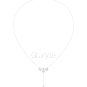 Baguette Cluster Drop Diamond Necklace