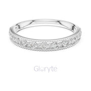 Milgrain Diamond Band | Half Eternity Ring