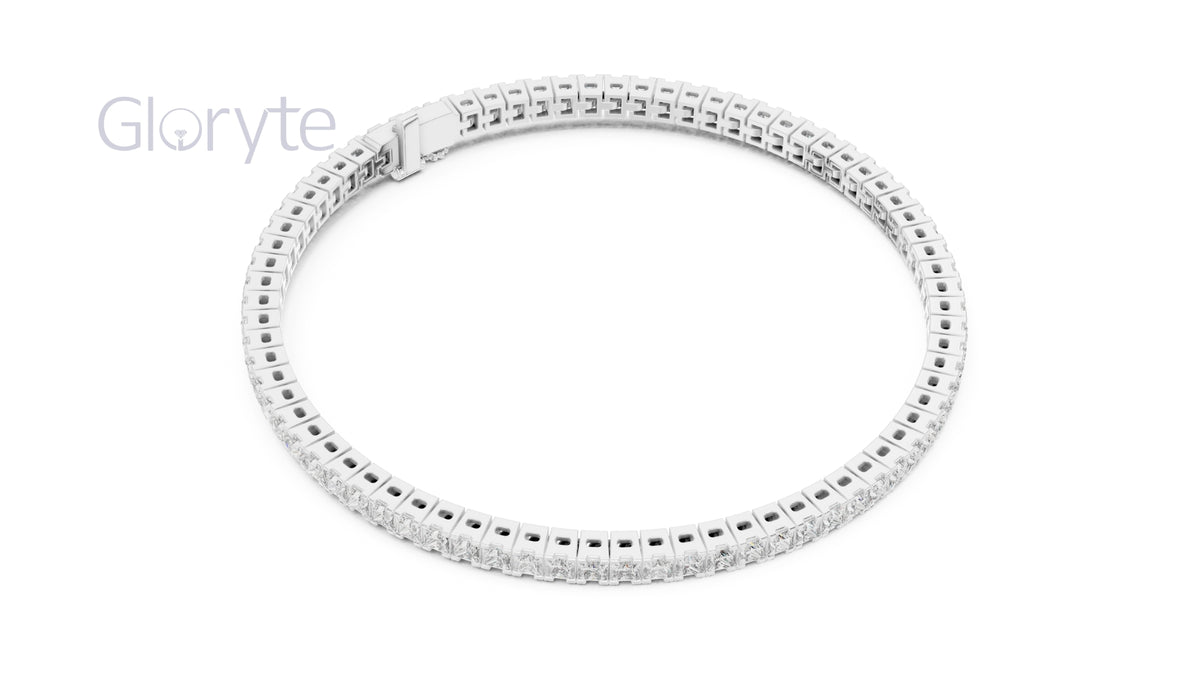 Princess Cut Diamond Tennis Bracelet