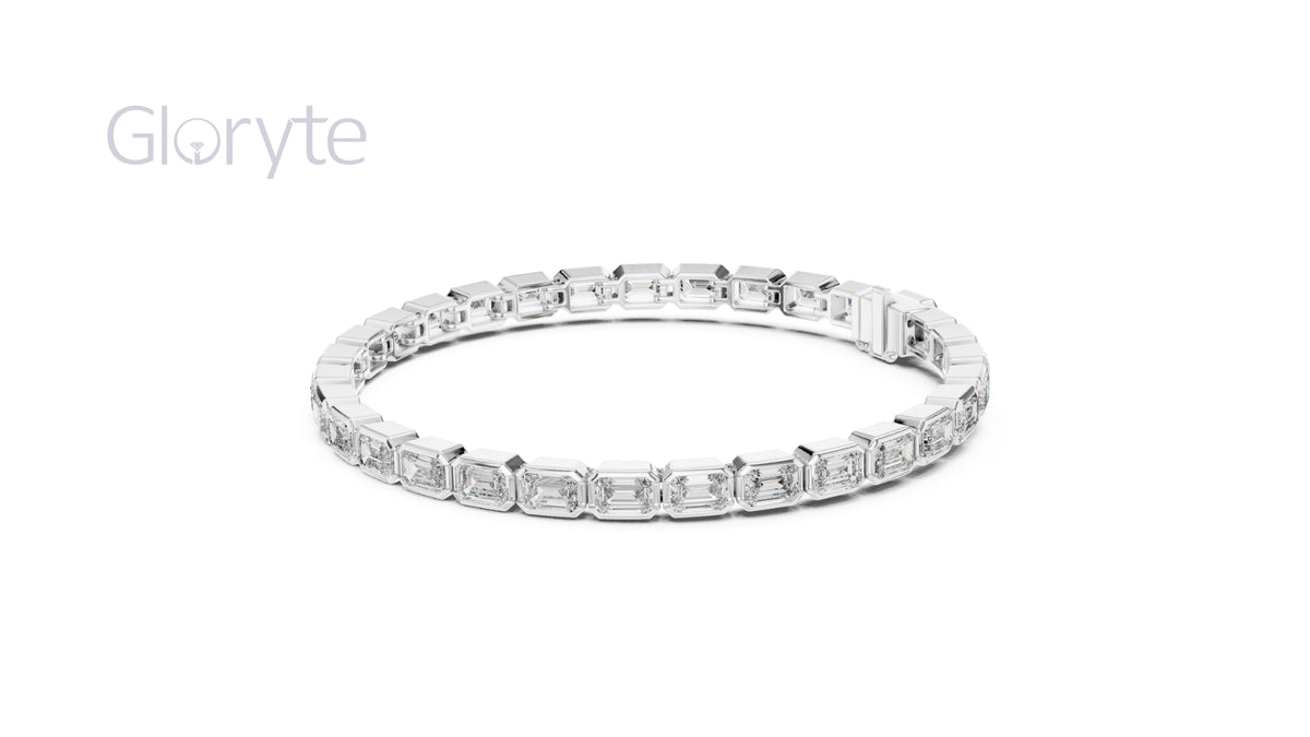 Emerald Cut Diamond Tennis Bracelet 0.30 Pointers