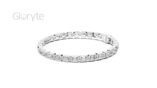 Emerald Cut Diamond Tennis Bracelet 0.30 Pointers