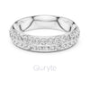 Double Row Pave Diamond Band Ring – Timeless Elegance in 925 Silver, 10K & 14K Gold