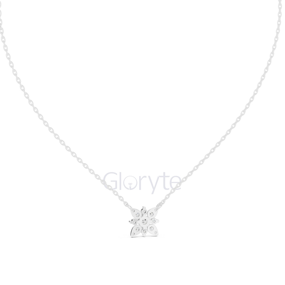 Bloom Diamond Cluster Pendant Necklace