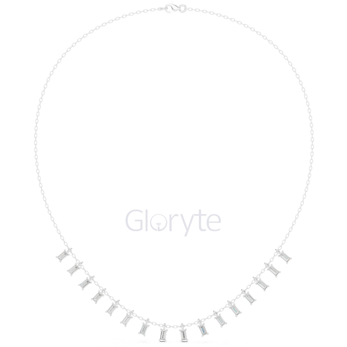 Baguette Diamond Necklace