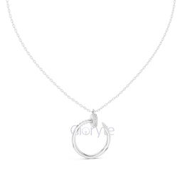 Circle Diamond Accent Pendant Necklace
