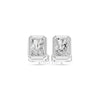 Radiant Cut Diamond Stud Earrings – Bezel Set in Silver, 10K & 14K Gold