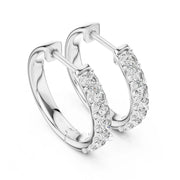 Classic Diamond Huggie Hoop Earrings
