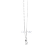 Diamond Floral Pendant Necklace with Marquise & Pear Cut Stones – Includes Chain