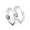 Wavy Marquise Diamond Hoop Earrings
