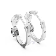 Wavy Marquise Diamond Hoop Earrings