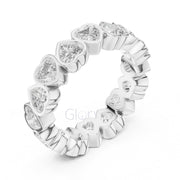 Heart Cut Diamond Eternity Band