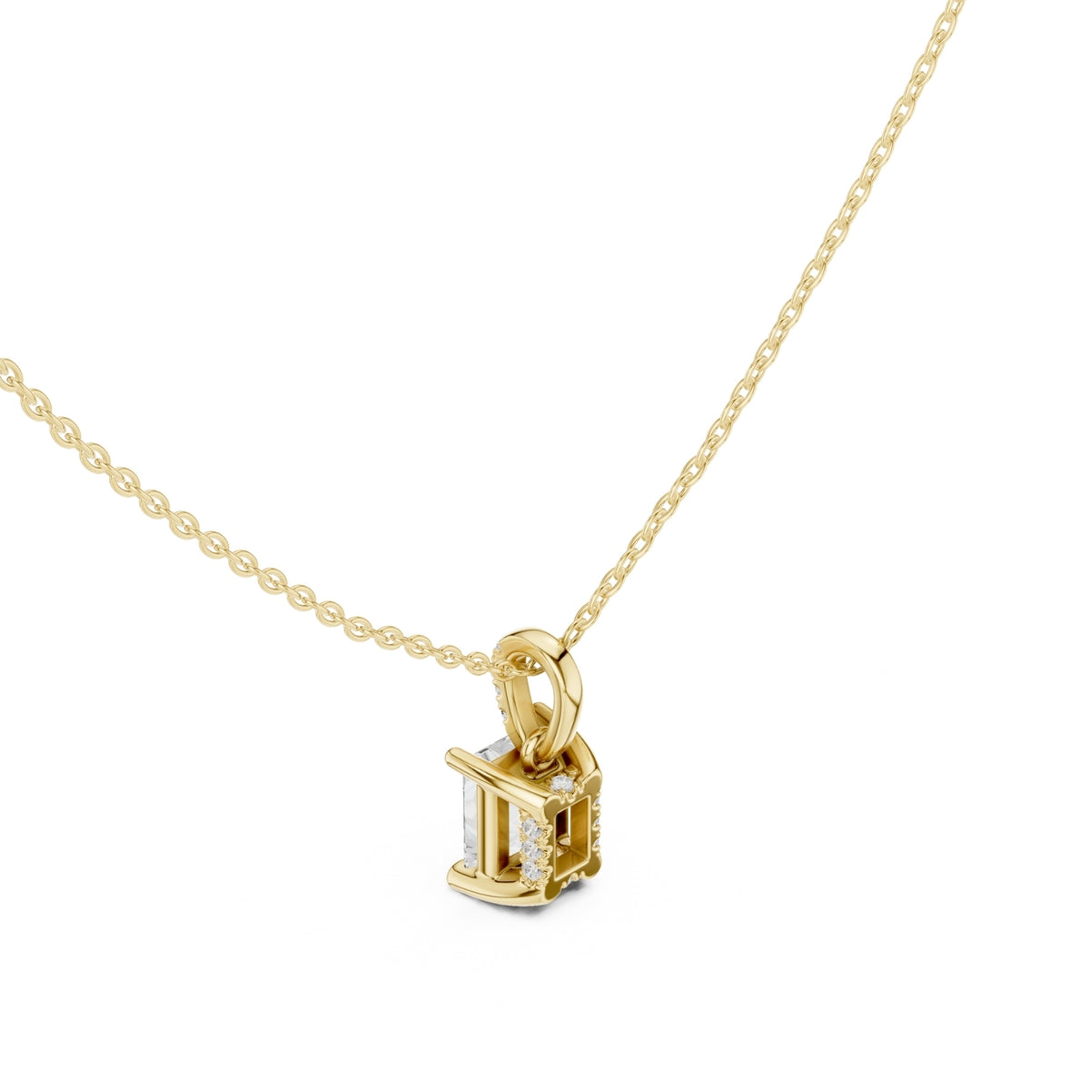 Diamond Solitaire Bezel Pendant Necklace (1.50ct) with Chain