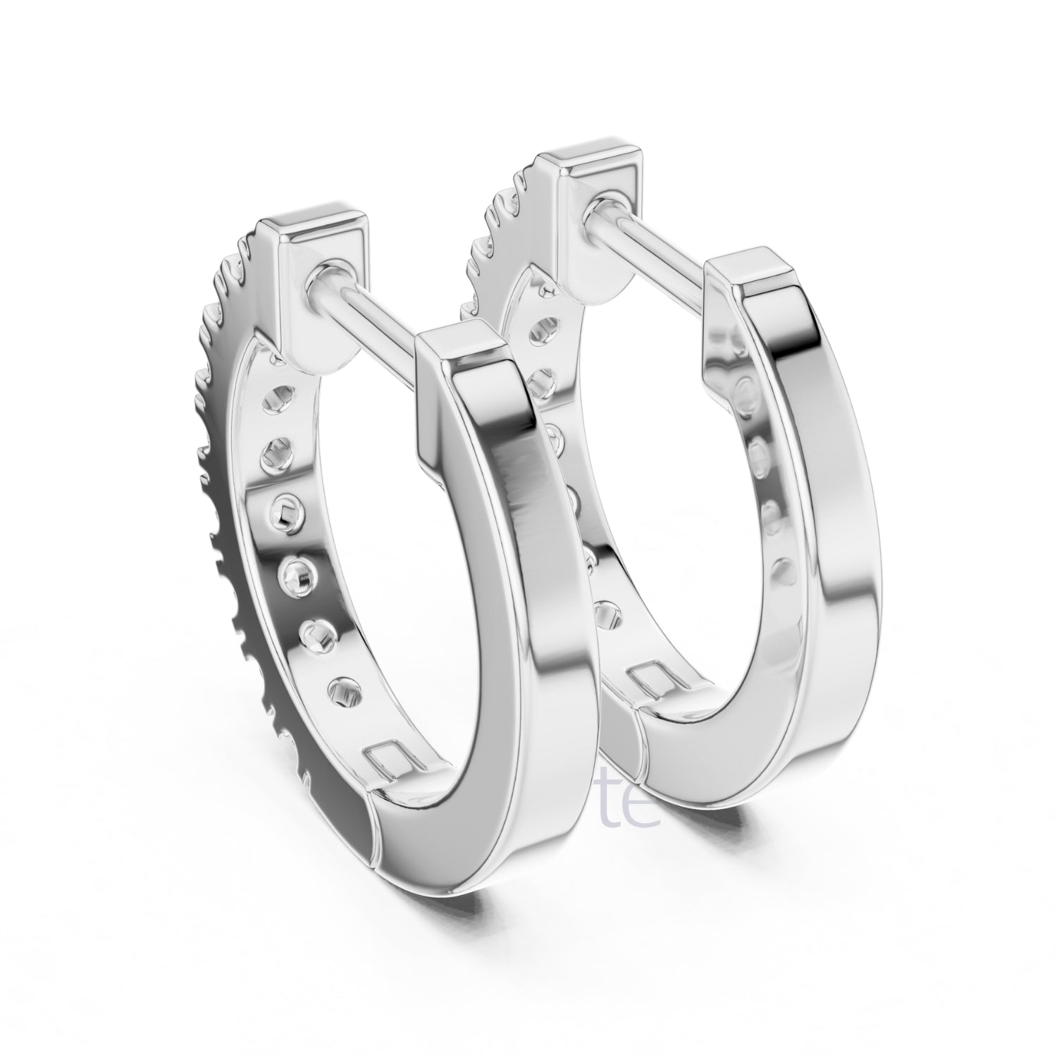 Classic Round Cut Diamond Hoop Earrings