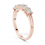 Princess Cut Five Stone Diamond Eternity Band Ring