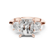 Three-Stone Diamond Engagement Ring | 2.5ct Center with Round Side Stones