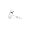 Marquise Cut Diamond Stud Earrings – Bezel Set in Silver & Gold