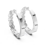 Marquise Illusion Hoop Earrings