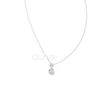Two Stone Diamond Pendant Necklace