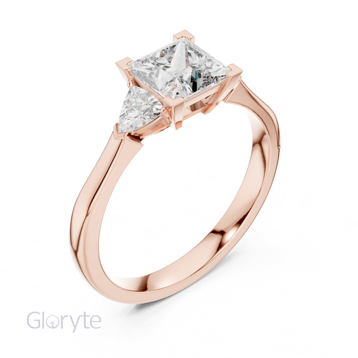 Three Stone Diamond Ring Collection | 1.30 CTW | Trillion Side Stones