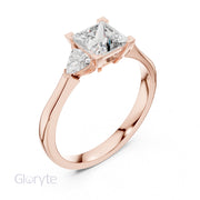 Three Stone Diamond Ring Collection | 1.30 CTW | Trillion Side Stones