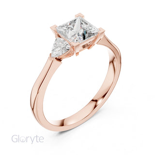 Three Stone Diamond Ring Collection | 1.30 CTW | Trillion Side Stones