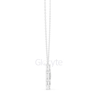 Three-Stone Toi et Moi Diamond Pendant Necklace