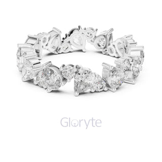 Pear & Round Lab Diamond Eternity Band – Classic Statement Ring