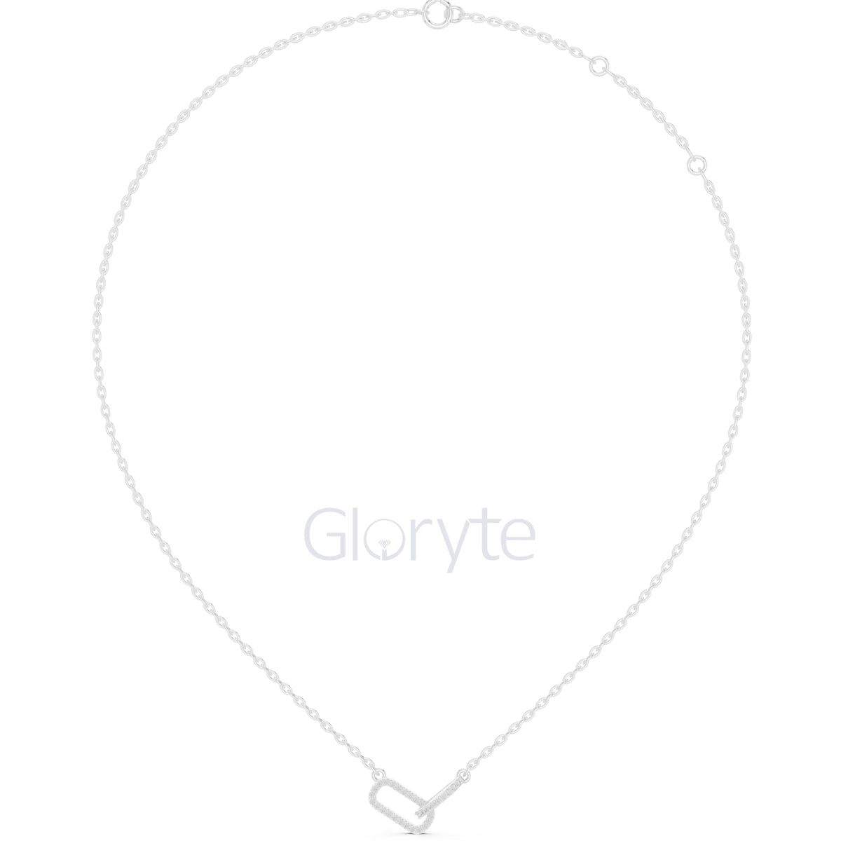 Diamond Link Pendant Necklace