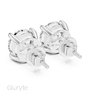 Classic Round Cut Diamond Stud Earrings