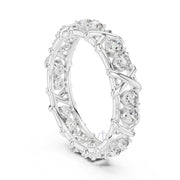Criss-Cross Diamond Eternity Band – Round Cut